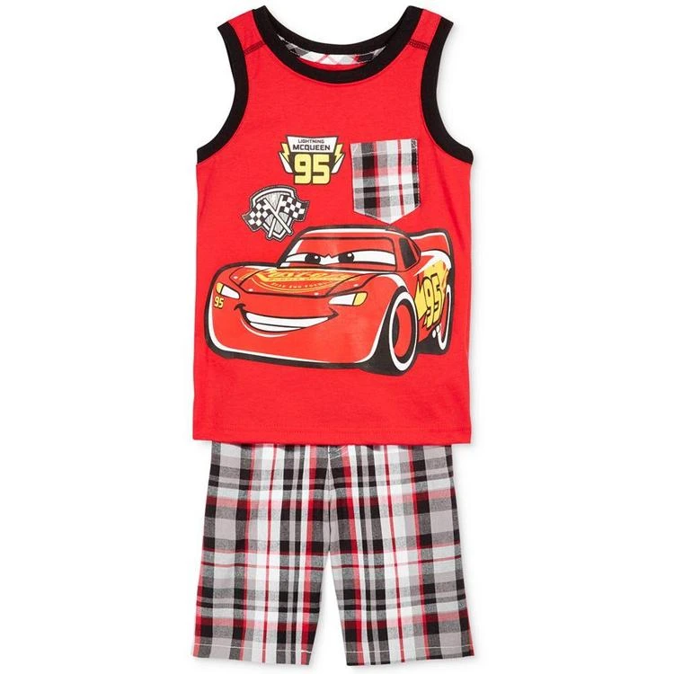 商品Nannette|2-Pc. Lightning McQueen Graphic-Print Shirt & Shorts Set, Toddler & Little Boys (2T-7),价格¥105,第2张图片详细描述