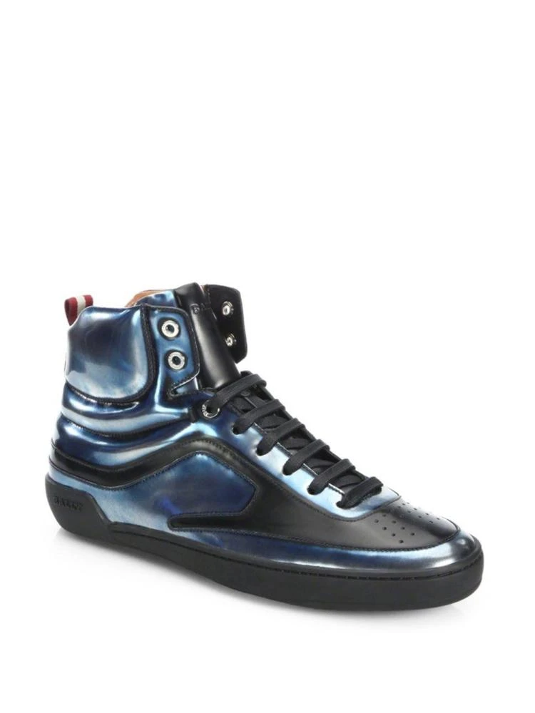 商品Bally|Etra Brushed Leather High-Top Sneakers,价格¥2473,第1张图片