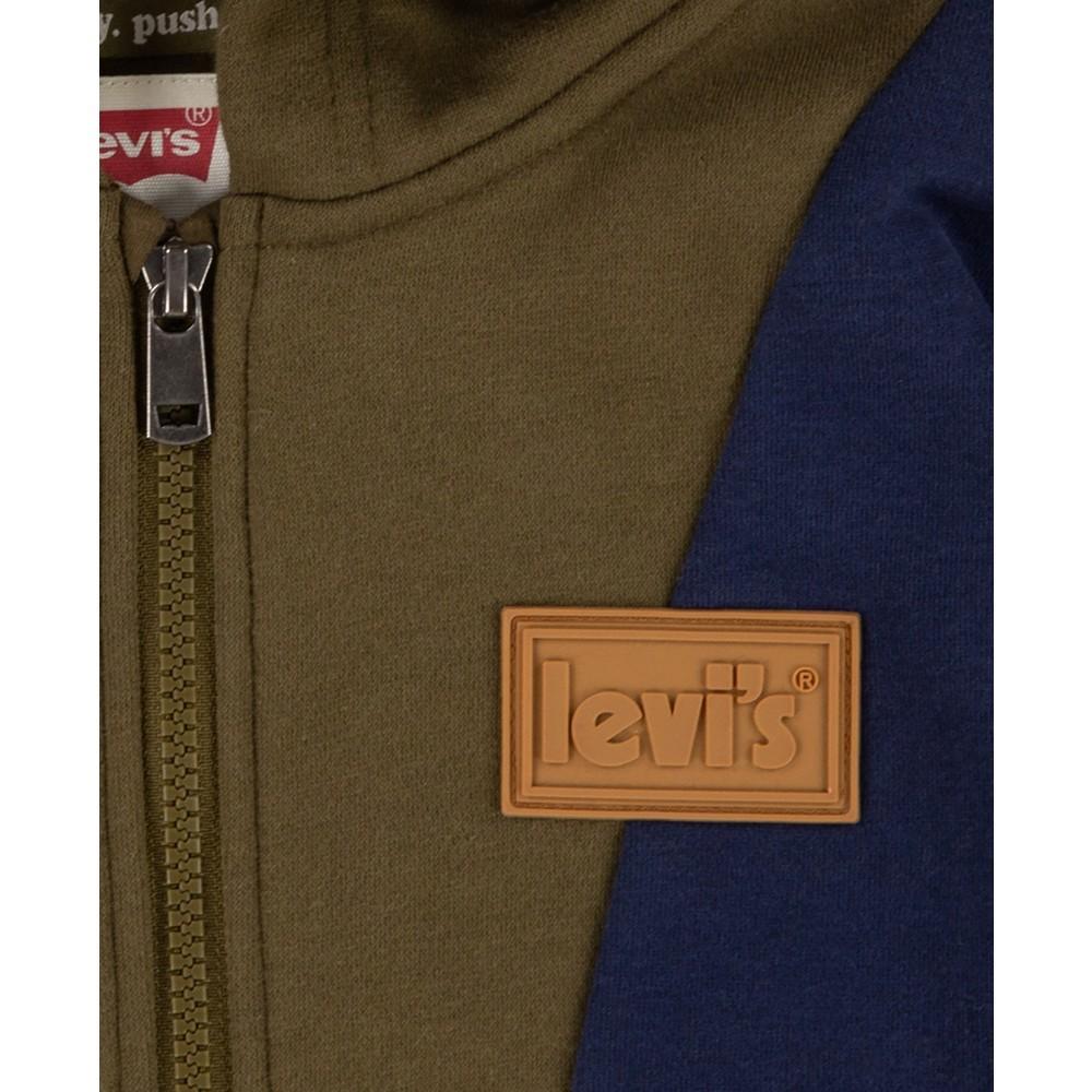 商品Levi's|Big Boys Colorblocked Pullover Fleece Hoodie,价格¥208,第6张图片详细描述
