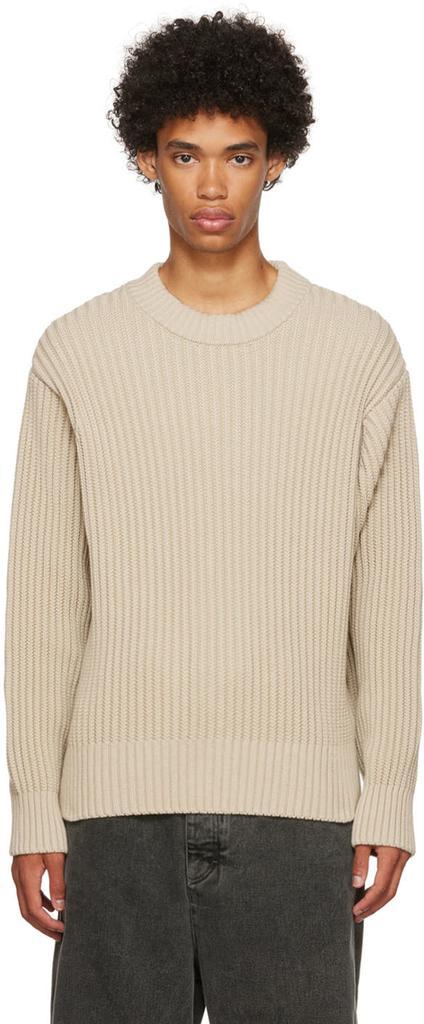 商品AMI|Beige Organic Cotton Sweater,价格¥2891,第1张图片