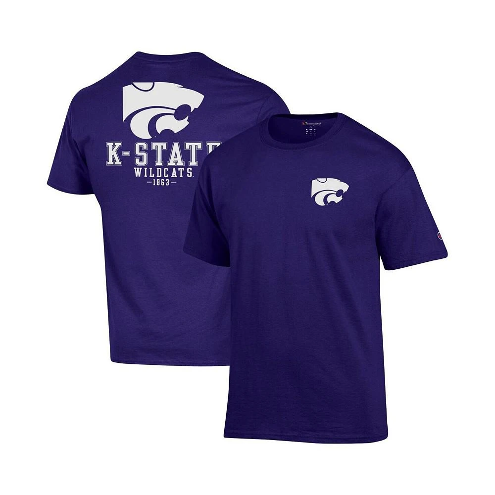 商品CHAMPION|Men's Purple Kansas State Wildcats Stack 2-Hit T-shirt,价格¥258,第1张图片