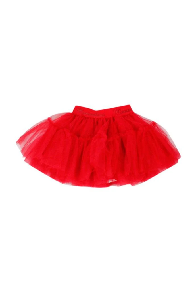 商品MONNALISA|Monnalisa Logo Waistband Flared Skirt,价格¥833,第1张图片