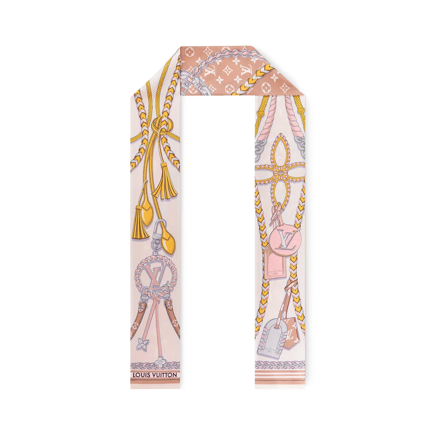 商品Louis Vuitton|【预售】 LV路易威登 25春夏 女士 丝巾 MIX AND STRAPS 束发带 M78499 ,价格¥2648,第1张图片