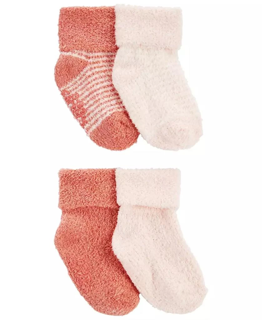 商品Carter's|Baby Girls Foldover Chenille Booties, Pack of 4,价格¥127,第1张图片