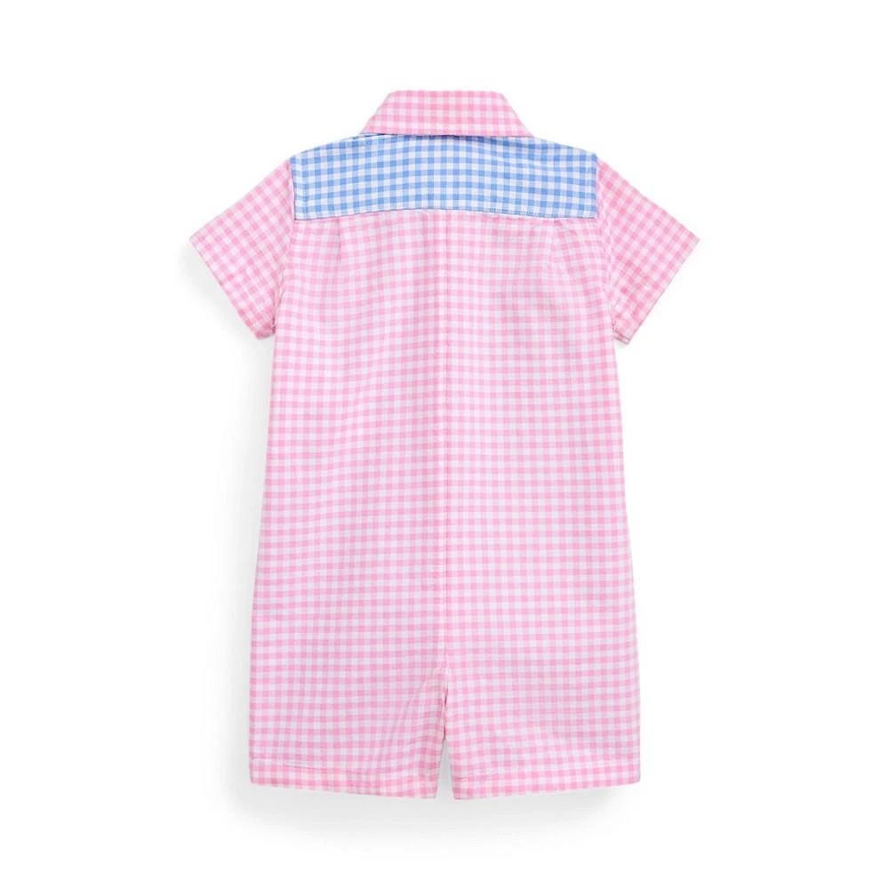 商品Ralph Lauren|Baby Boys Gingham Cotton Oxford Fun Shortall,价格¥410,第2张图片详细描述