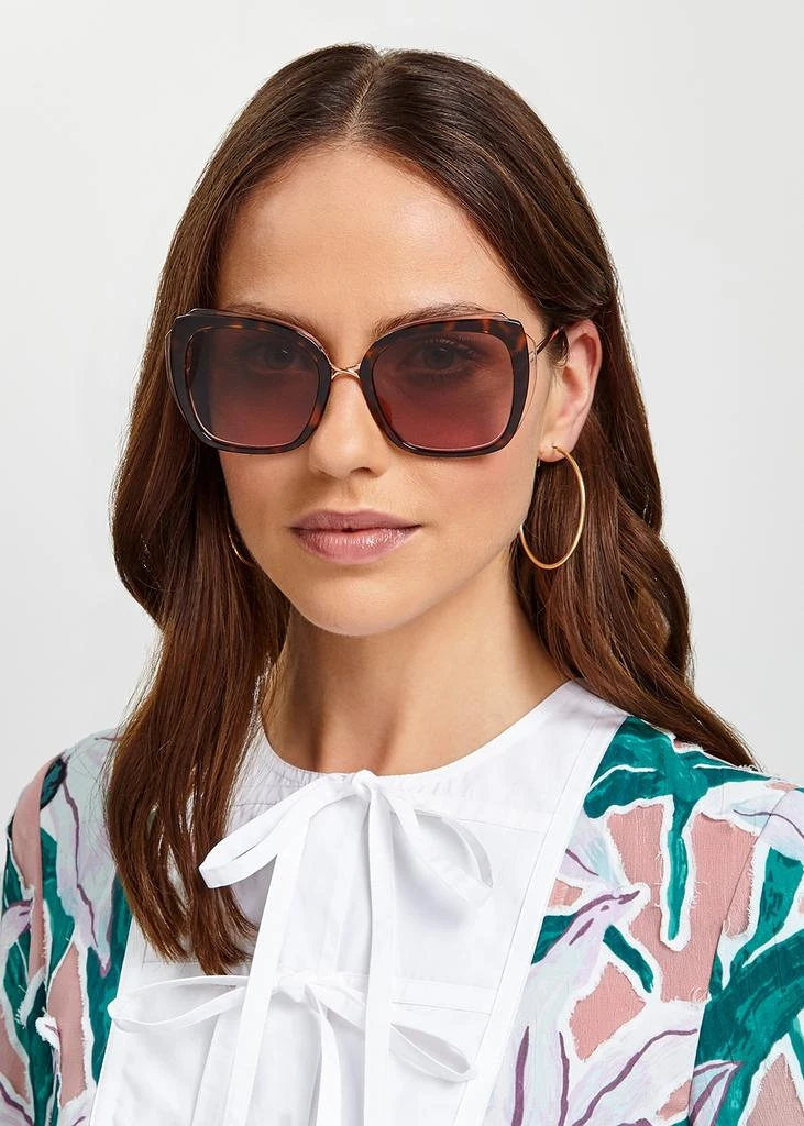 商品Tiffany & Co.|Tortoiseshell oversized sunglasses,价格¥2604,第4张图片详细描述