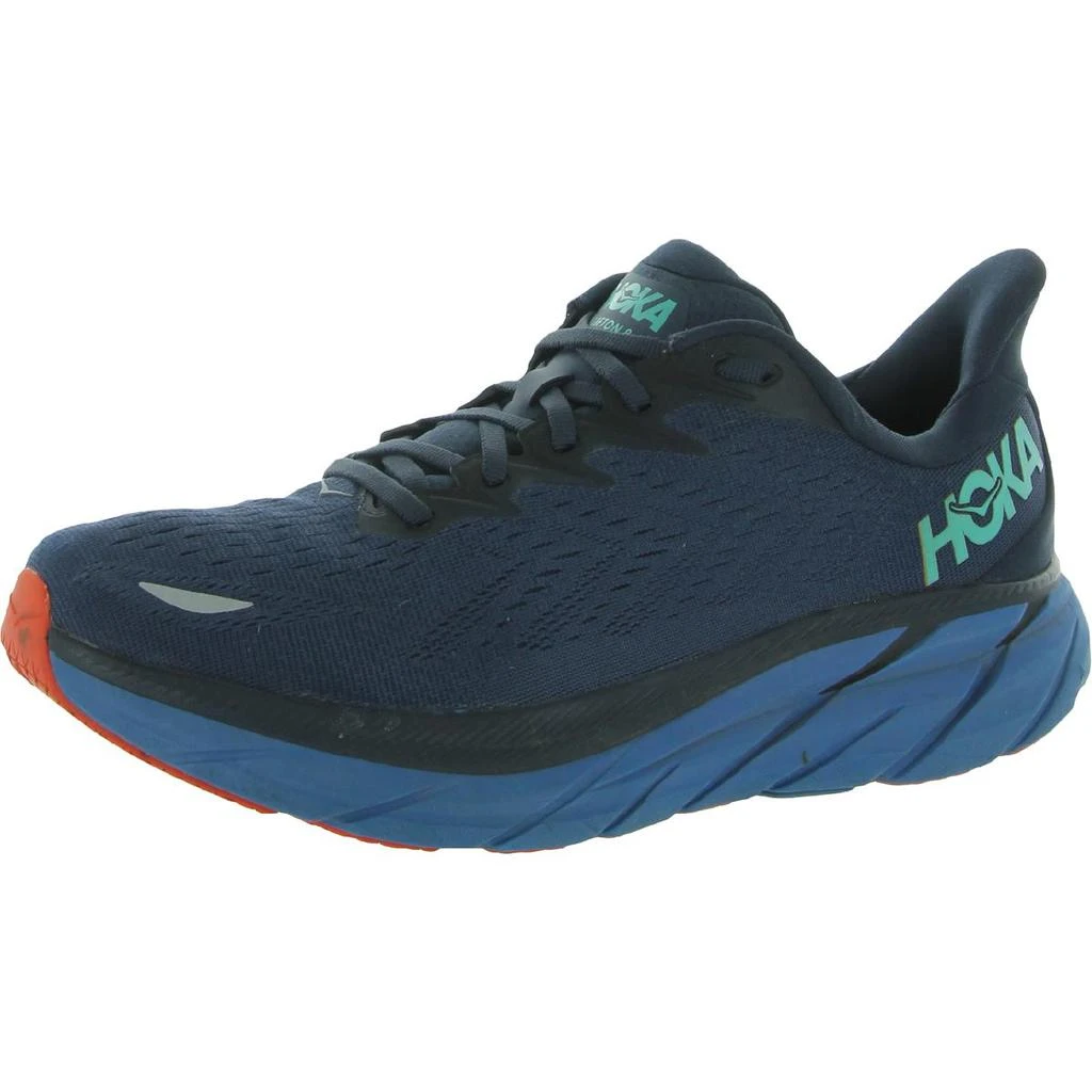 商品Hoka One One|Hoka One One Mens Cliftons Breathable Tie String Athletic and Training Shoes,价格¥750,第1张图片