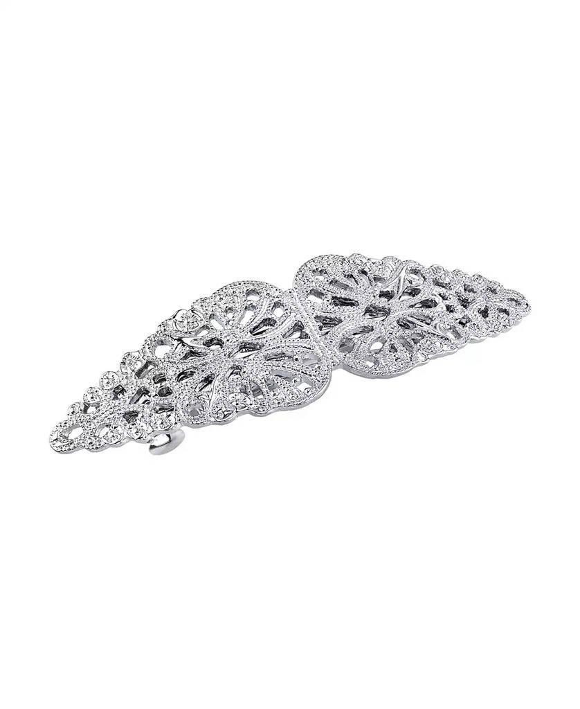 商品2028|Women's Silver-Tone Filigree Barrette,价格¥168,第1张图片