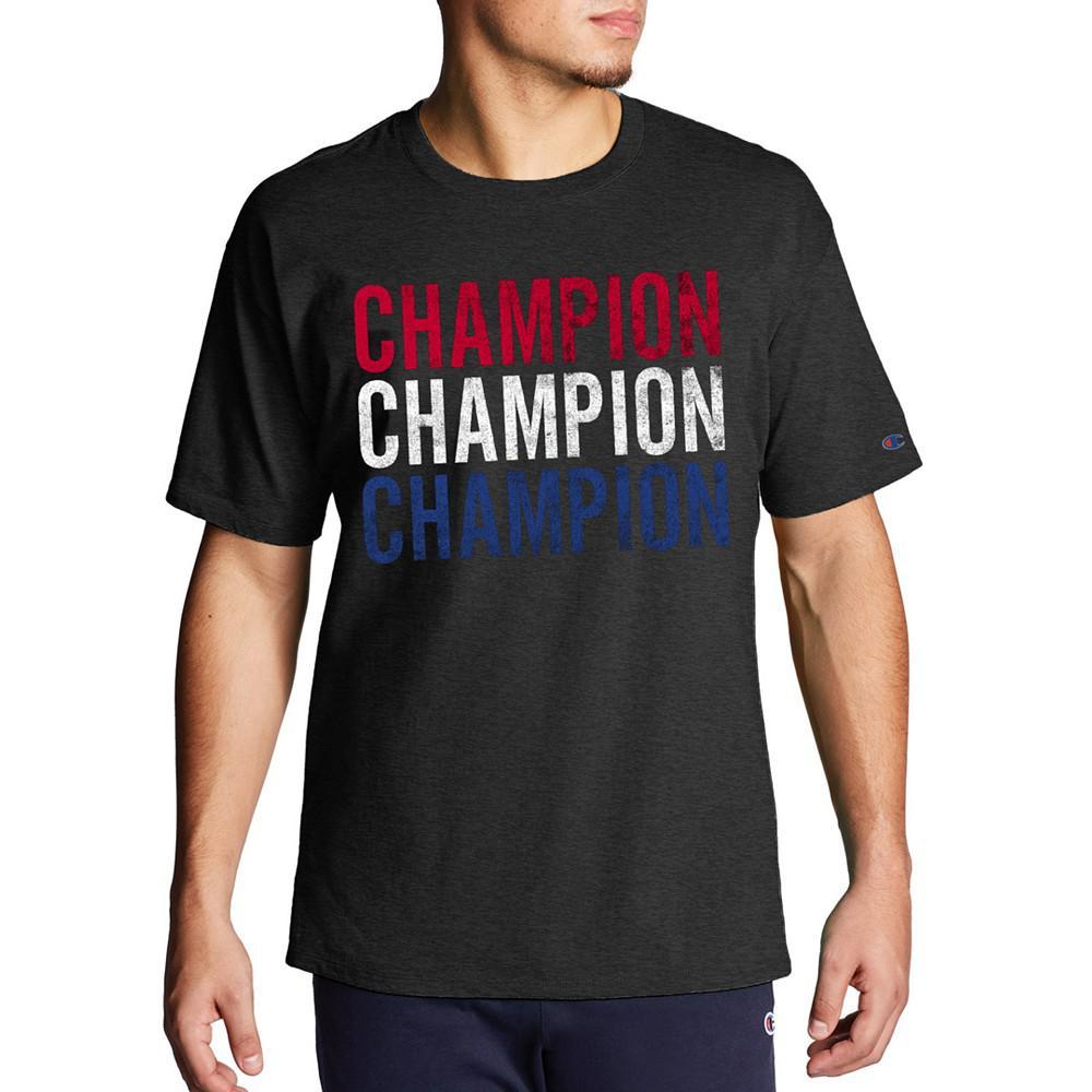 商品CHAMPION|Men's Red, White & Blue Logo Graphic Short-Sleeve T-Shirt,价格¥151,第1张图片