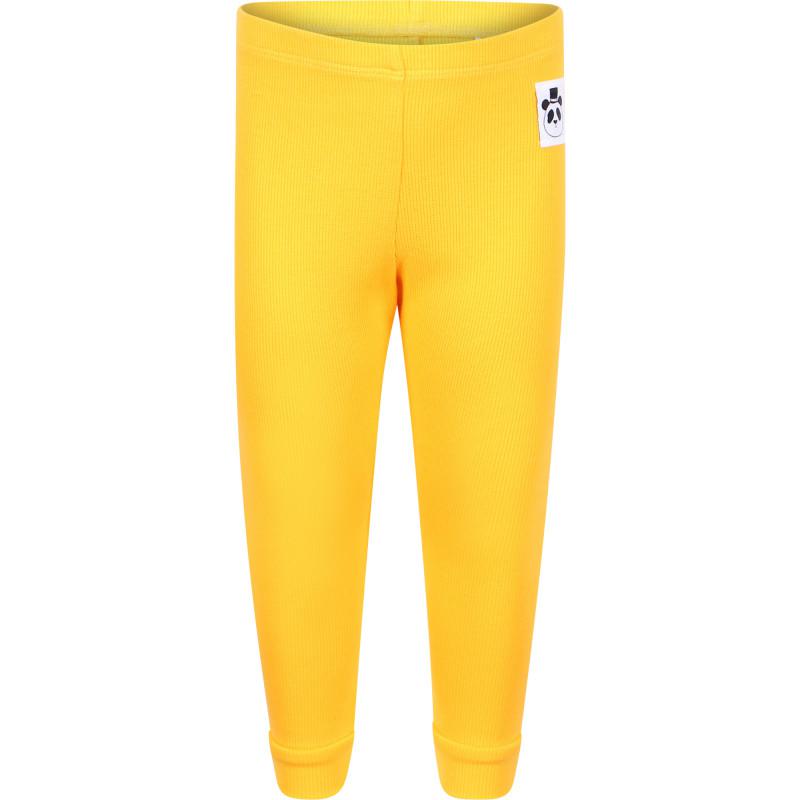 Ribbed logo leggings in yellow商品第1张图片规格展示