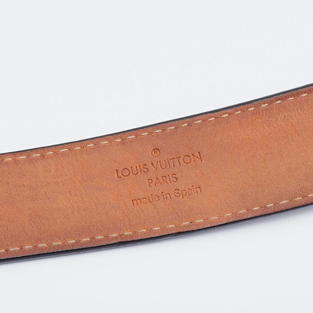 Louis Vuitton Black Epi Leather LV Initiales Belt 85 CM商品第4张图片规格展示