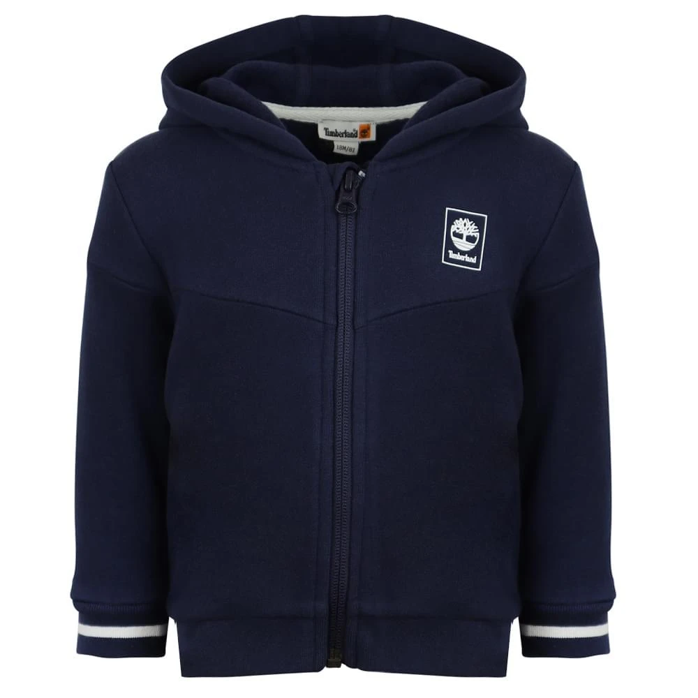 商品Timberland|Navy Hooded Baby Boys Zip Up,价格¥186,第1张图片