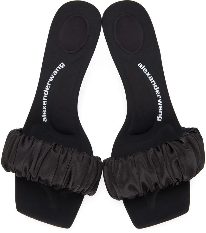 商品Alexander Wang|Black Scrunchie Jessie Heeled Sandals,价格¥4255,第5张图片详细描述