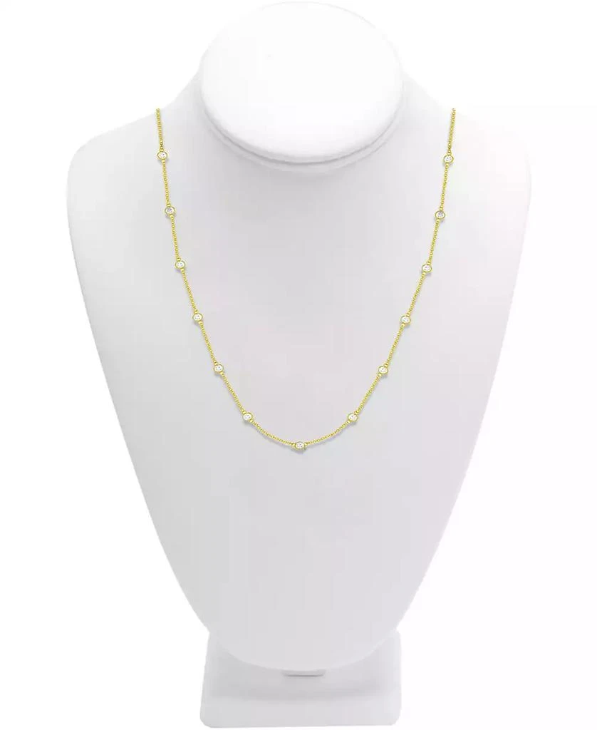 商品Essentials|Cubic Zirconia Station 24" Statement Necklace in Silver or Gold Plate,价格¥225,第3张图片详细描述