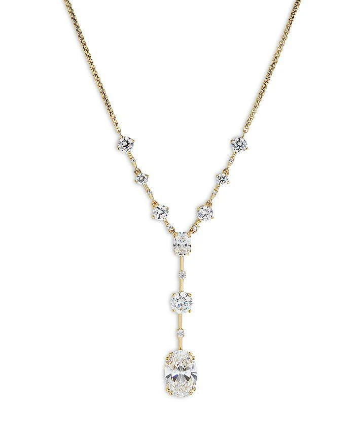 商品Nadri|Oval Stone Drop Y Necklace in 18K Gold Plated, 16",价格¥821,第1张图片