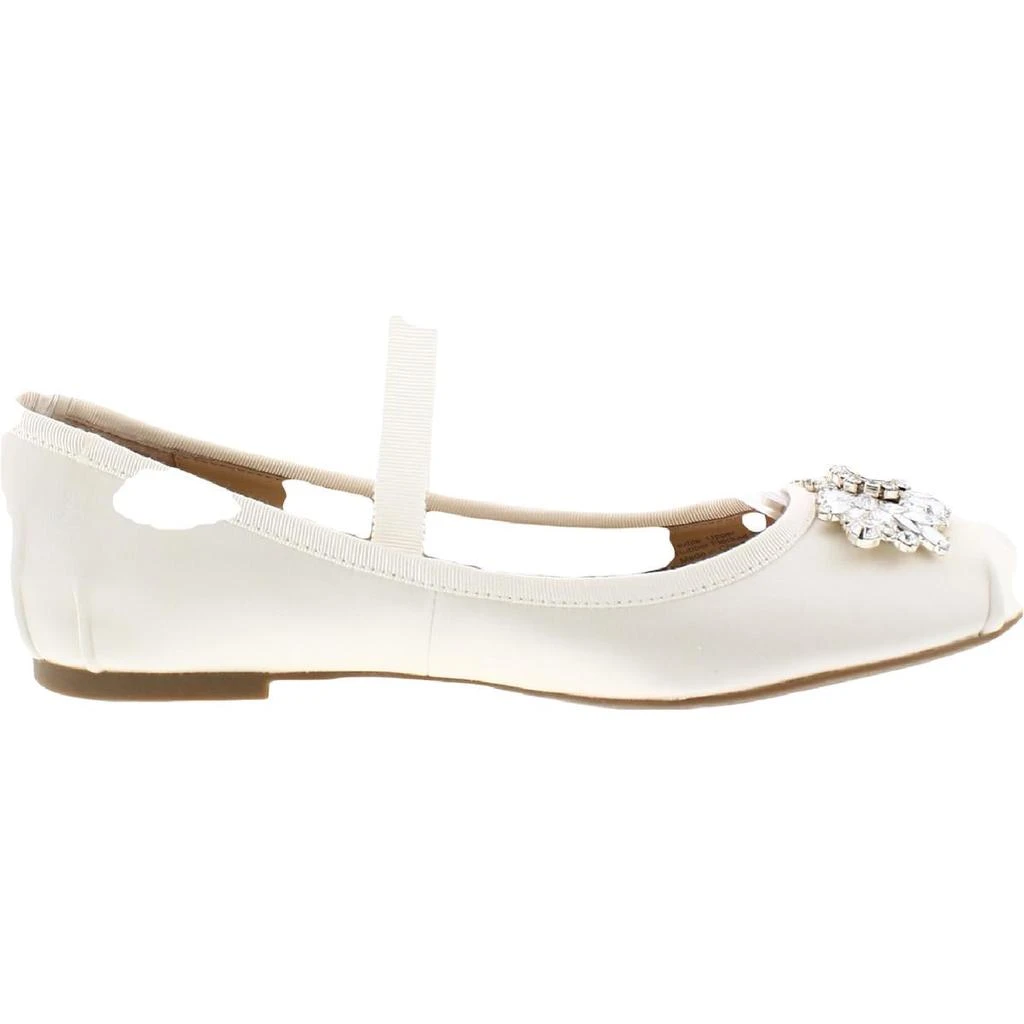 商品Badgley Mischka|Badgley Mischka Womens KARTER EMBELLISHED SATIN Ballet Flats,价格¥253,第2张图片详细描述
