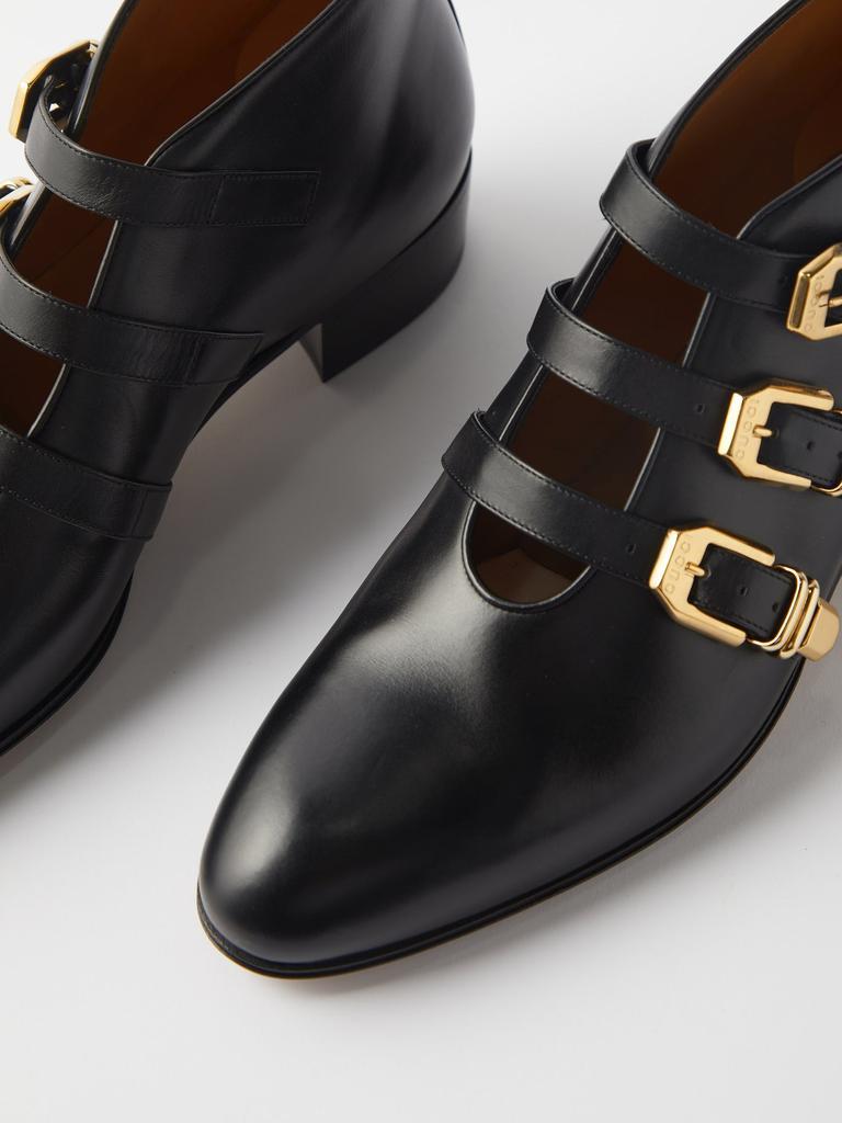 商品Gucci|Buckled leather ankle boots,价格¥9683,第5张图片详细描述