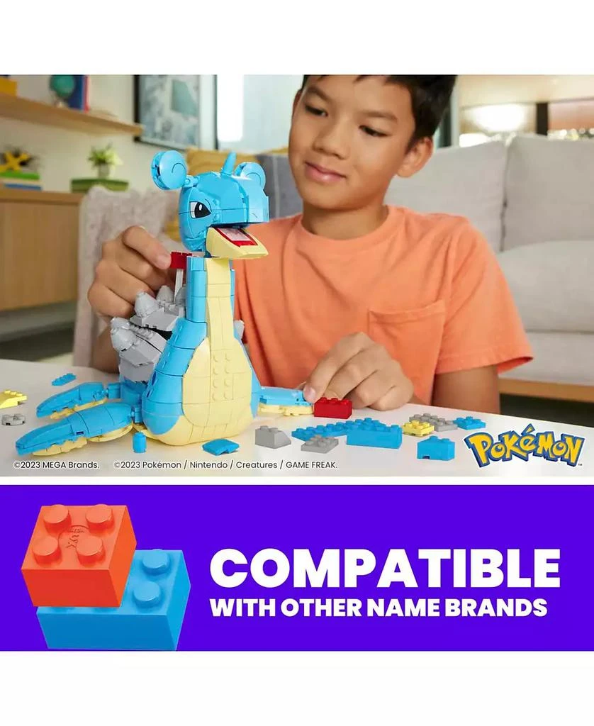 商品Pokemon|MEGA Lapras Building Toy Kit with Action Figure (527 Pieces) for Kids,价格¥205,第2张图片详细描述