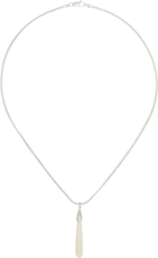 商品Dunton Ellerkamp|Silver Mother Of Pearl Drop Pendant Necklace,价格¥1910,第1张图片