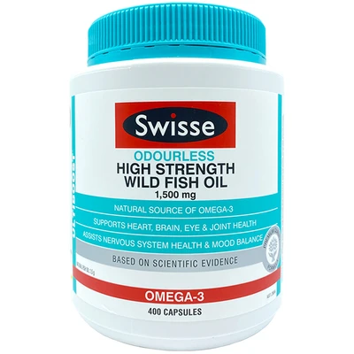 商品[国内直发] Swisse|澳洲Swisse深海鱼油软胶囊无腥味中老年高强度1500mg400粒omega3,价格¥194,第1张图片