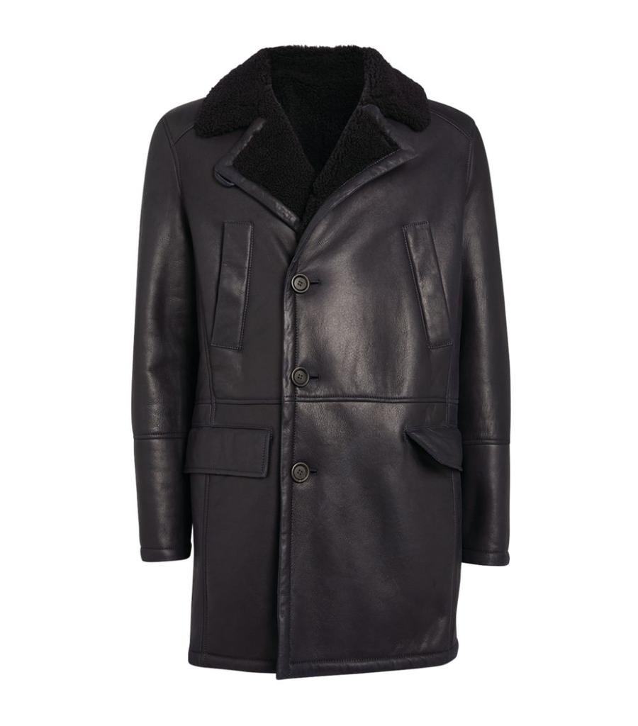 Lambskin Pea Coat商品第1张图片规格展示