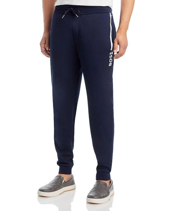 商品Hugo Boss|1016 Cotton Blend Logo Print Regular Fit Track Pants,价格¥734,第1张图片