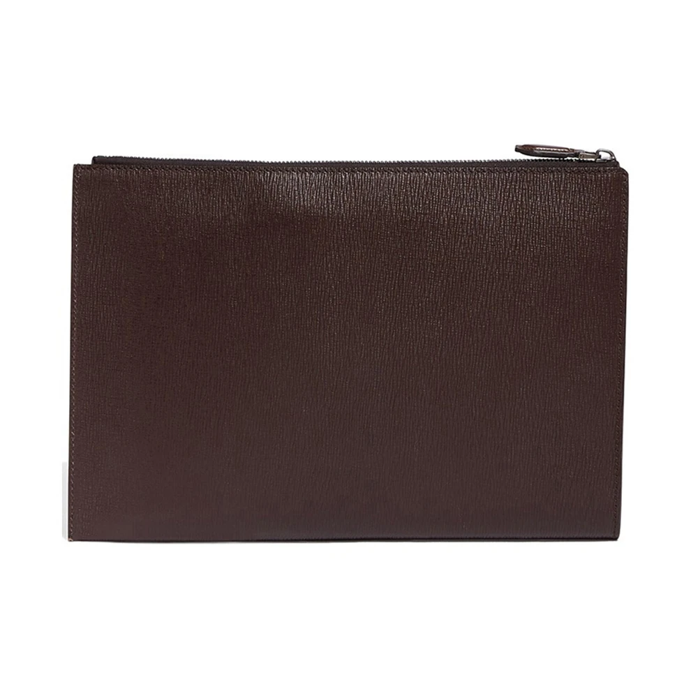 SALVATORE FERRAGAMO 男士棕色牛皮手拿包文件包 24-0480-703827 商品