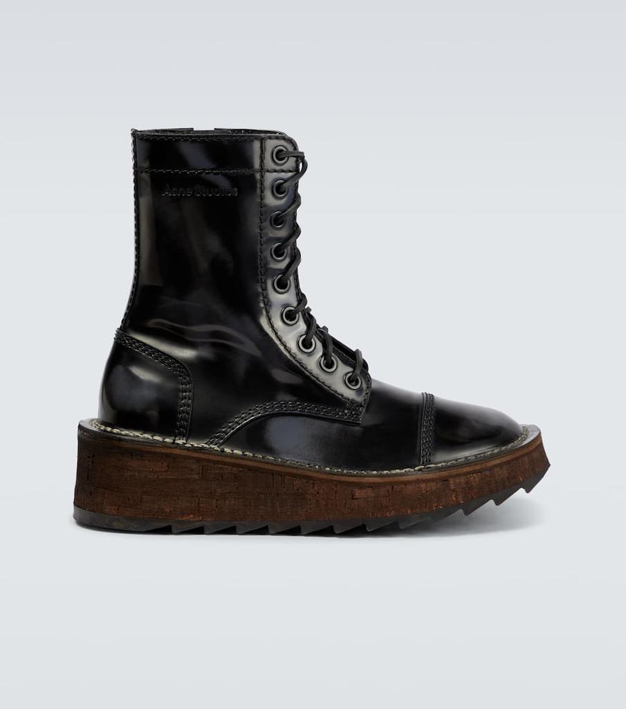 Platform leather boots商品第1张图片规格展示