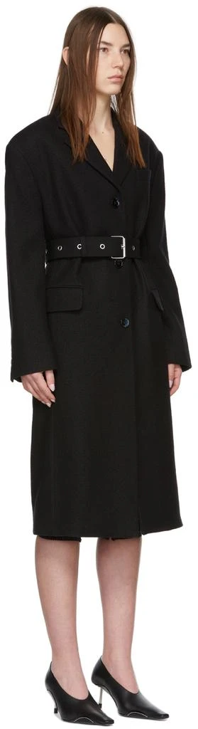 商品Acne Studios|Black Belted Wool Coat,价格¥5633,第2张图片详细描述