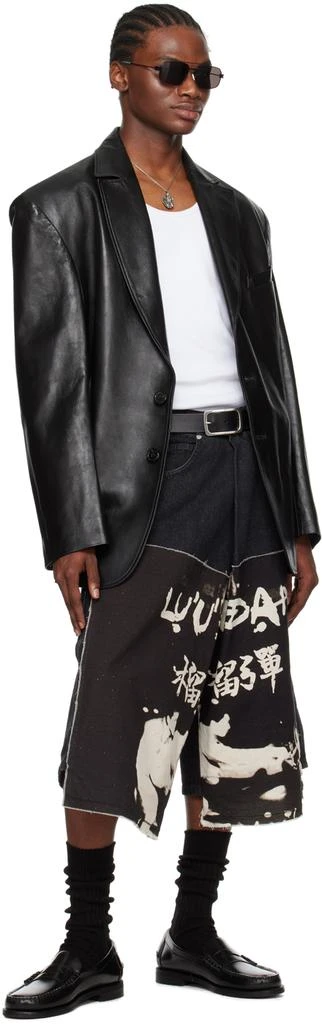 商品LU'U DAN|黑色 Oversized Tailored 皮革西装外套,价格¥11842,第4张图片详细描述
