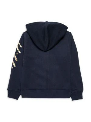 商品Tommy Hilfiger|Girl’s Gold Foil Logo Zip Hoodie,价格¥121,第2张图片详细描述