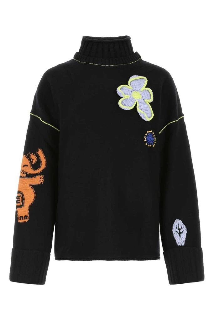 商品Alexander McQueen|McQ Alexander McQueen Embroidered High Neck Knitted Jumper,价格¥2355,第1张图片