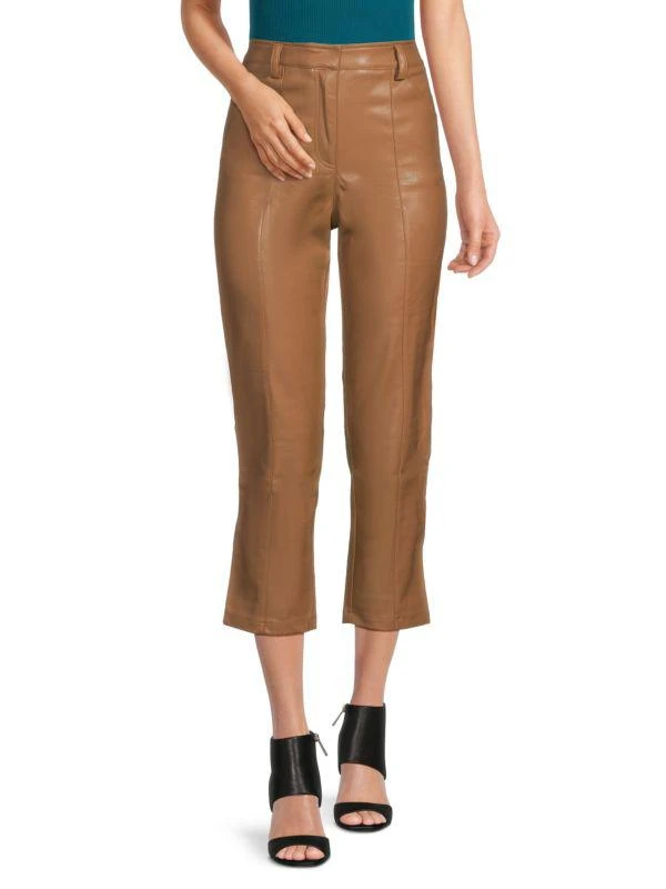 商品LBLC The Label|Jen Faux Leather Cropped Pants,价格¥276,第1张图片