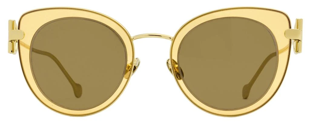 商品Salvatore Ferragamo|Salvatore Ferragamo Women's Oval Sunglasses SF182S 230 Gold/Opal 50mm,价格¥582,第2张图片详细描述