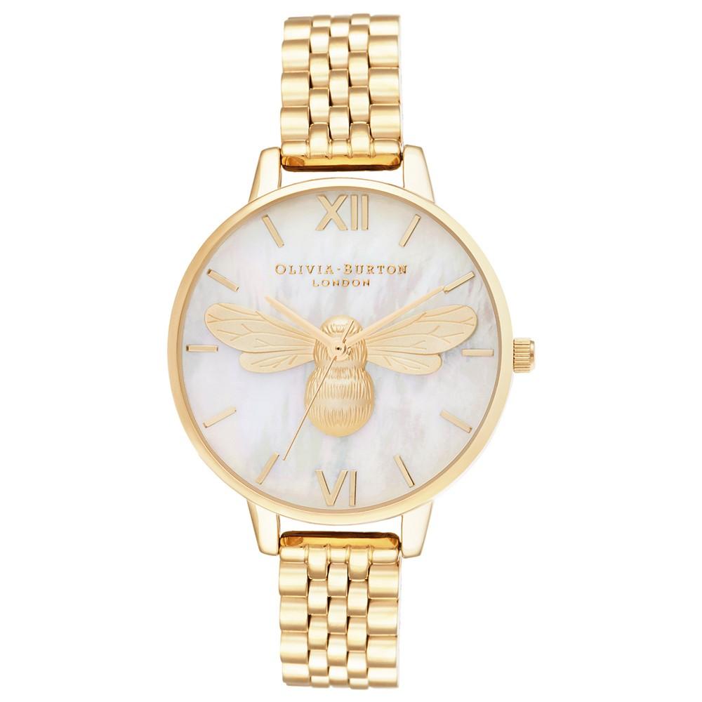 Women's Lucky Bee Gold-Tone Bracelet Watch 34mm商品第1张图片规格展示