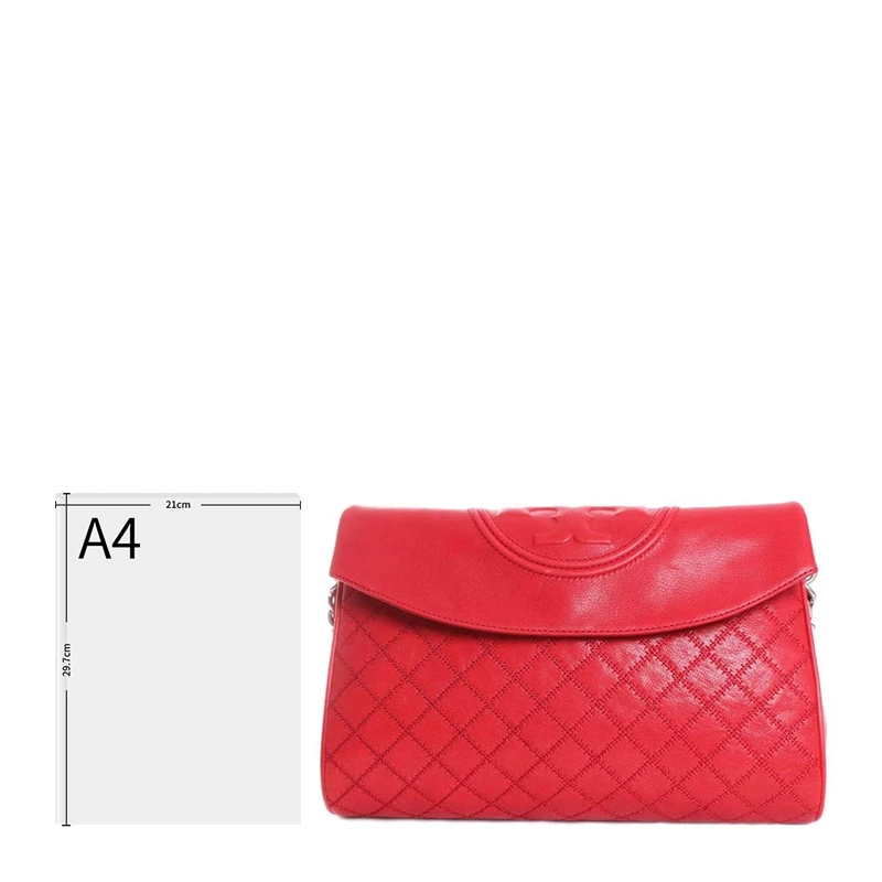TORY BURCH 女士Fleming系列红色菱形绗缝和压花炸弹“T”小羊皮相机包 48722-642 商品