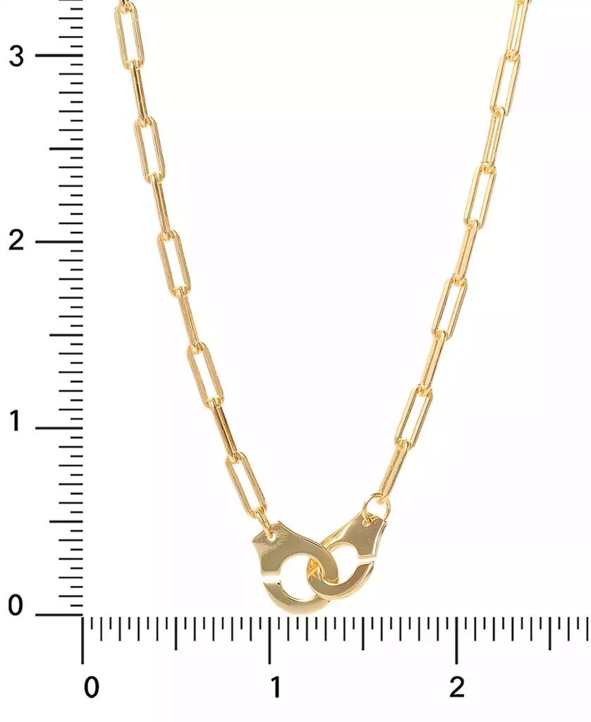 商品Giani Bernini|Handcuff Paperclip Link Pendant Necklace in 18k Gold-Plated Sterling Silver, 16" + 2" extender, Created for Macy's,价格¥736,第3张图片详细描述