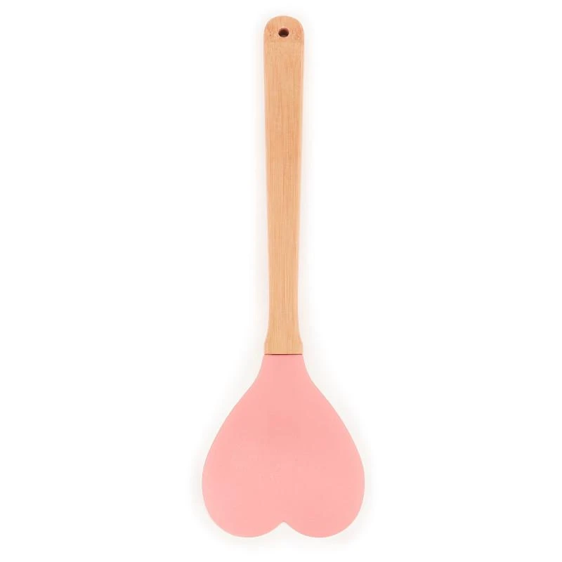 商品Rice by Rice|Love heart shape silicone spoon in pink,价格¥84,第2张图片详细描述