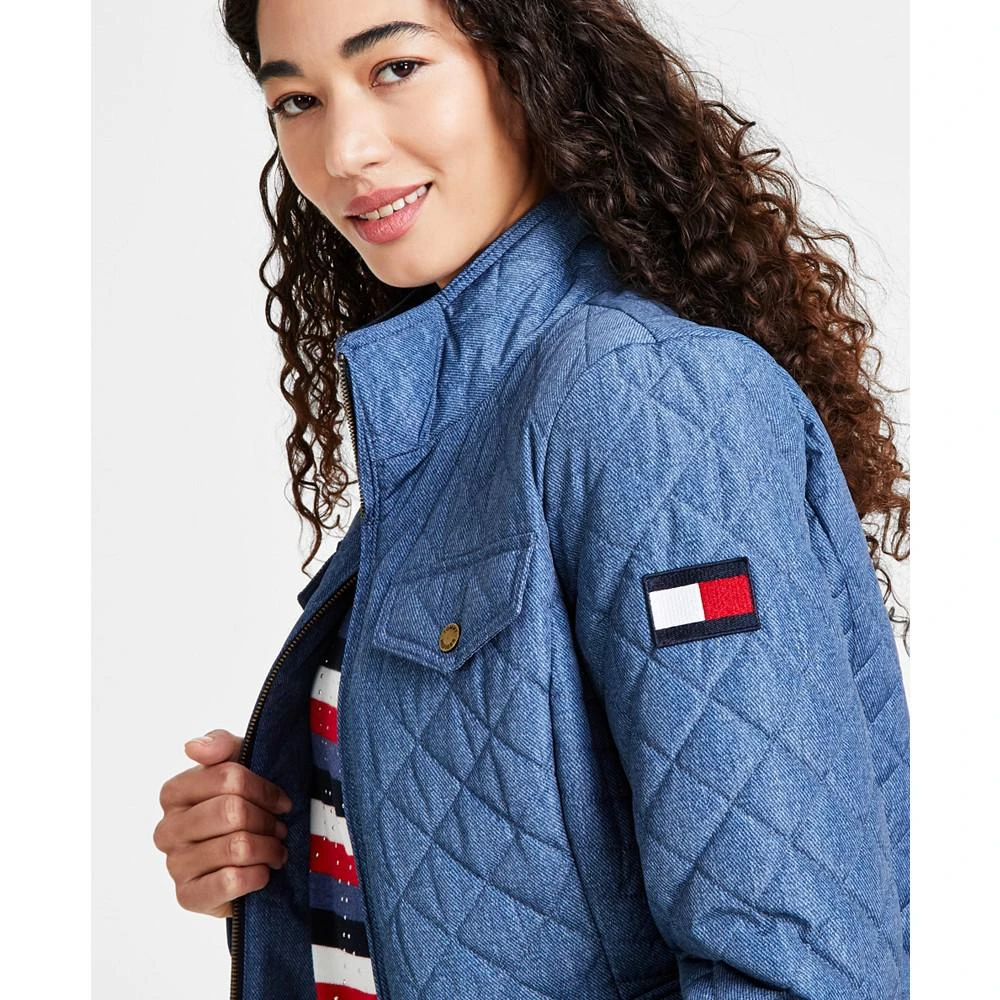 商品Tommy Hilfiger|Women's Jeanette Quilted Mandarin-Collar Jacket,价格¥367,第3张图片详细描述