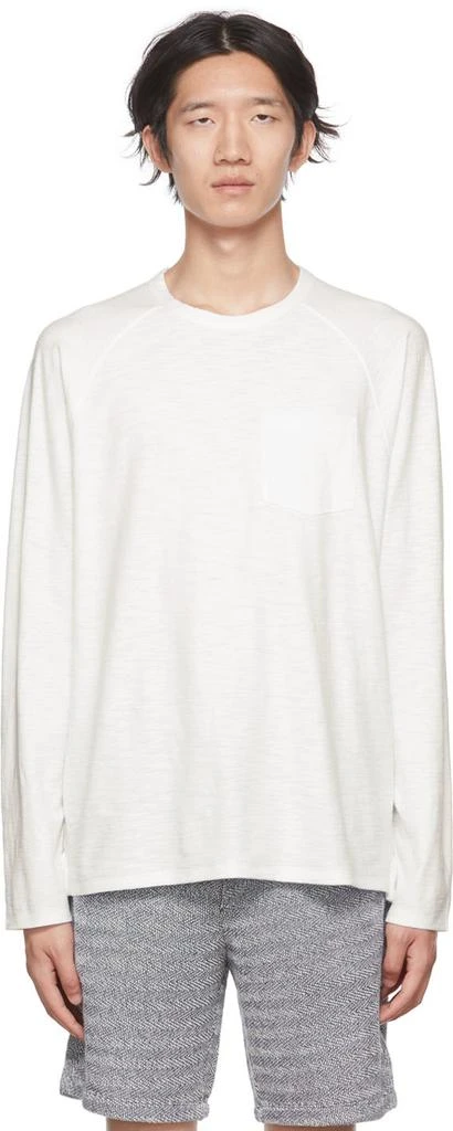 商品Vince|White Pocket Long Sleeve T-Shirt,价格¥352,第1张图片