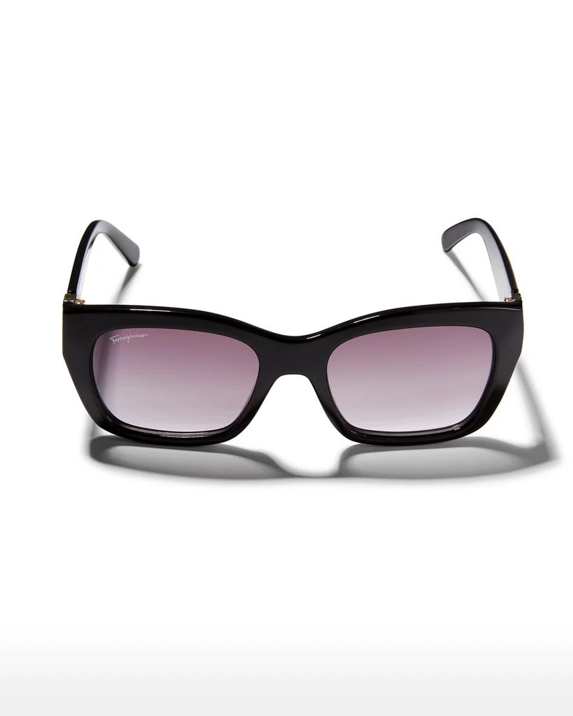 商品Salvatore Ferragamo|Rectangular Bio-Injected Plastic Sunglasses,价格¥2126,第3张图片详细描述