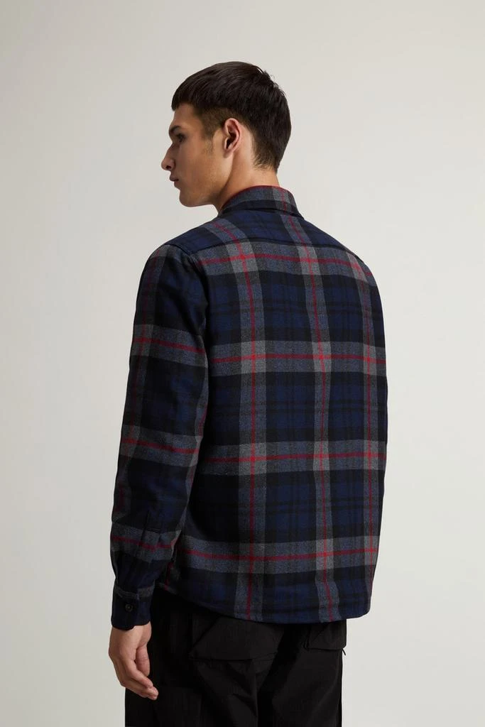 商品Woolrich|Wool Blend Oxbow Flannel Overshirt - Made in USA - Men - Blue,价格¥1543,第3张图片详细描述