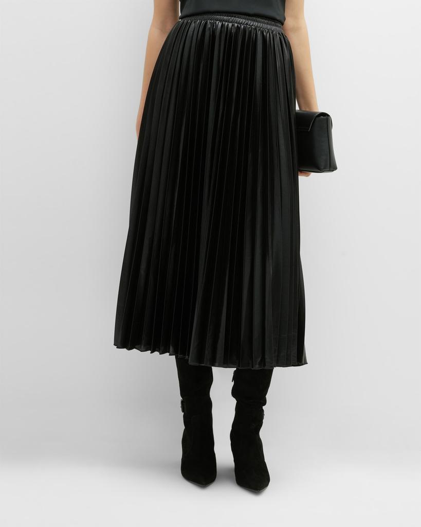 Quincy Pleated Jersey Midi Skirt商品第1张图片规格展示