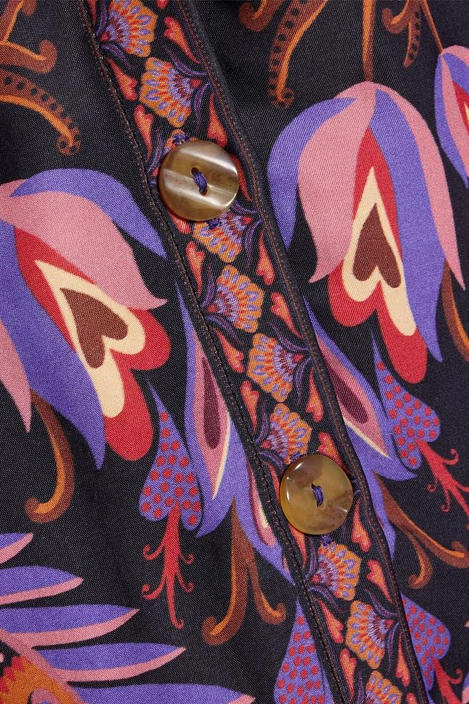 商品Farm Rio|Printed crepe de chine shirt,价格¥635,第4张图片详细描述