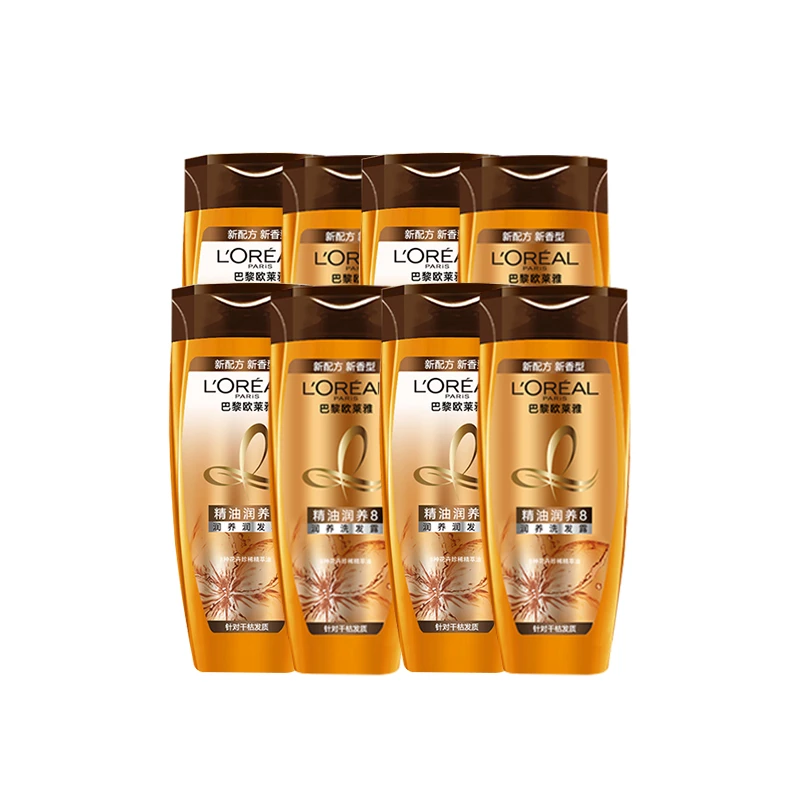 商品[国内直发] L'Oreal Paris|欧莱雅精油润养超值洗护套装（旅行装）（洗发100ml+润发100ml）*4,价格¥52,第1张图片