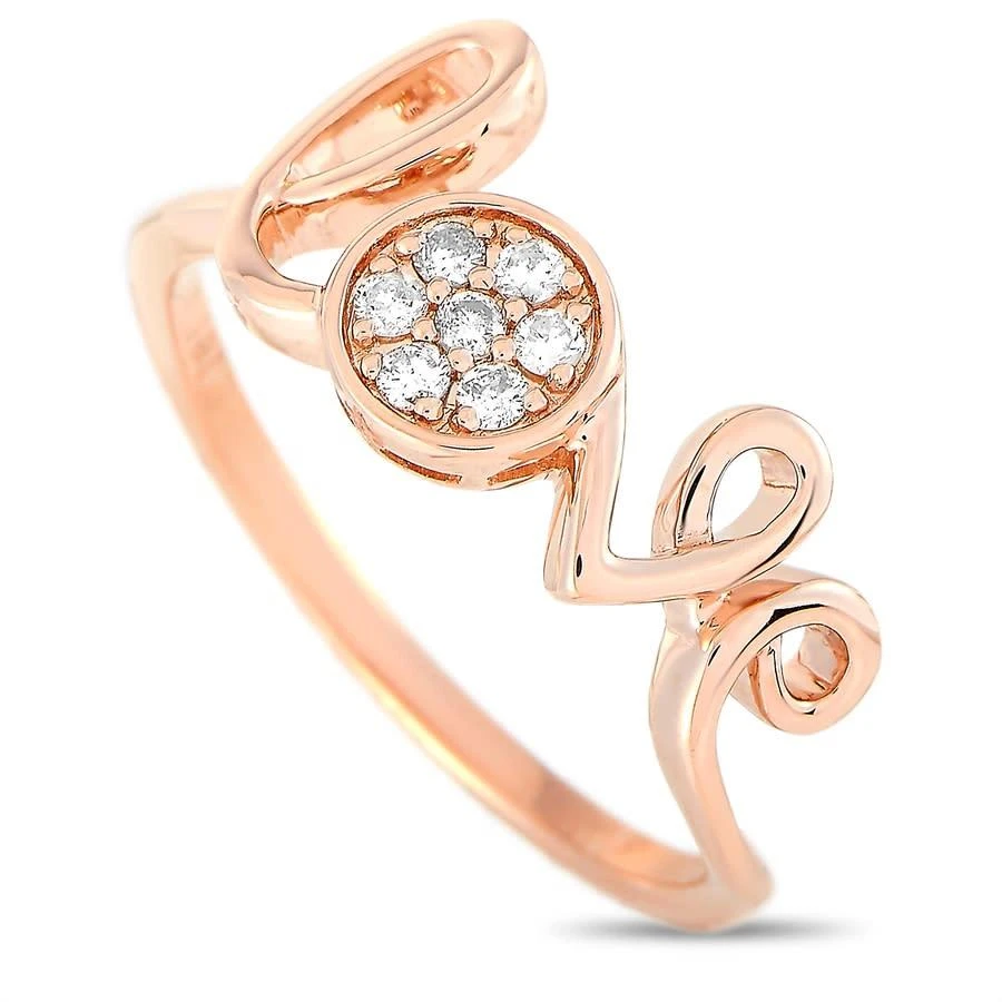 商品LB Exclusive|14K Rose Gold 0.10 ct Diamond Ring,价格¥2046,第1张图片