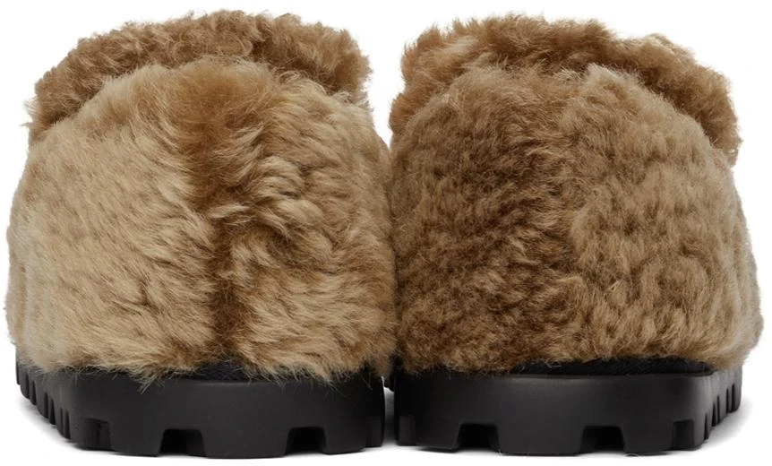 商品Miu Miu|Brown Montone Winter Sherpa Slippers,价格¥2377,第4张图片详细描述