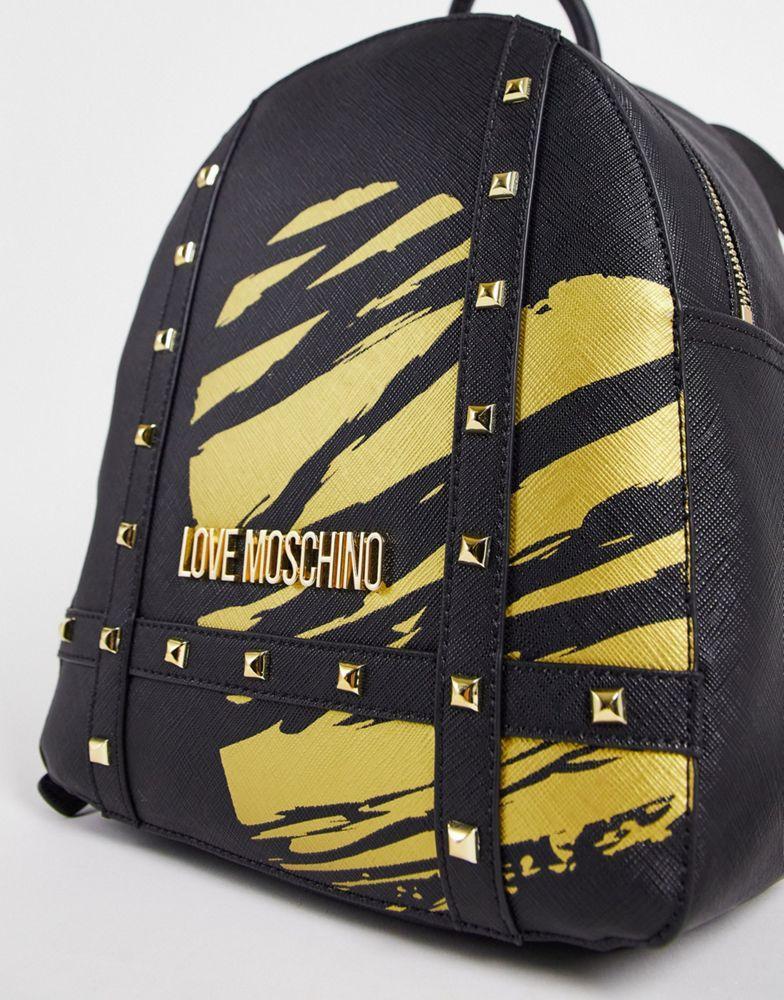 商品Moschino|Love Moschino stud detail backpack in multi,价格¥928,第5张图片详细描述