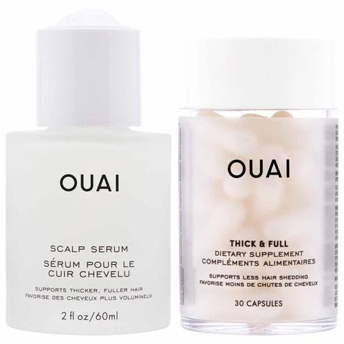 商品OUAI|Hydrating Scalp Serum & Supplements Set for Healthy, Fuller Looking Hair,价格¥585,第1张图片