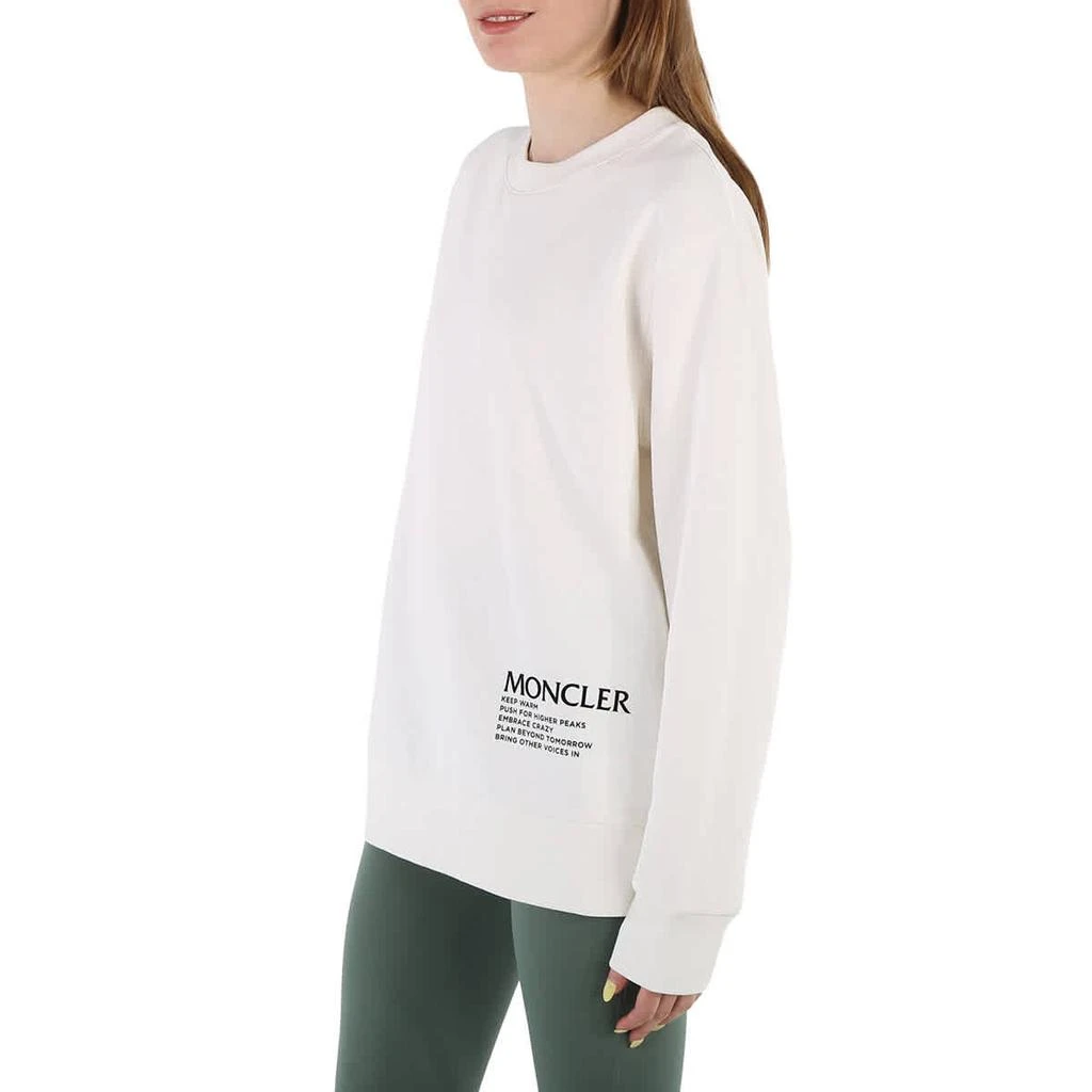 商品Moncler|Moncler Ladies Natural Logo Print Cotton-Blend Crew-Neck Sweatshirt, Size Large,价格¥1823,第2张图片详细描述